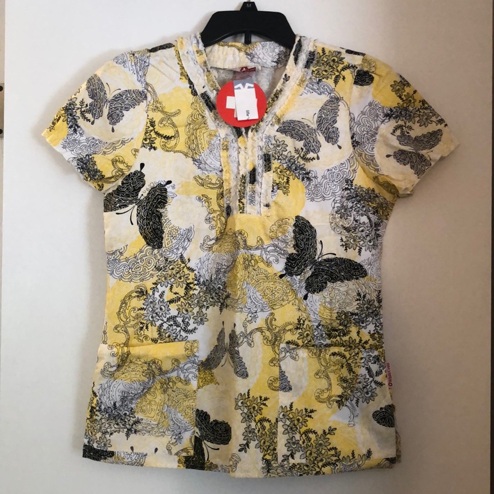 White Cross scrub top XS, NWT